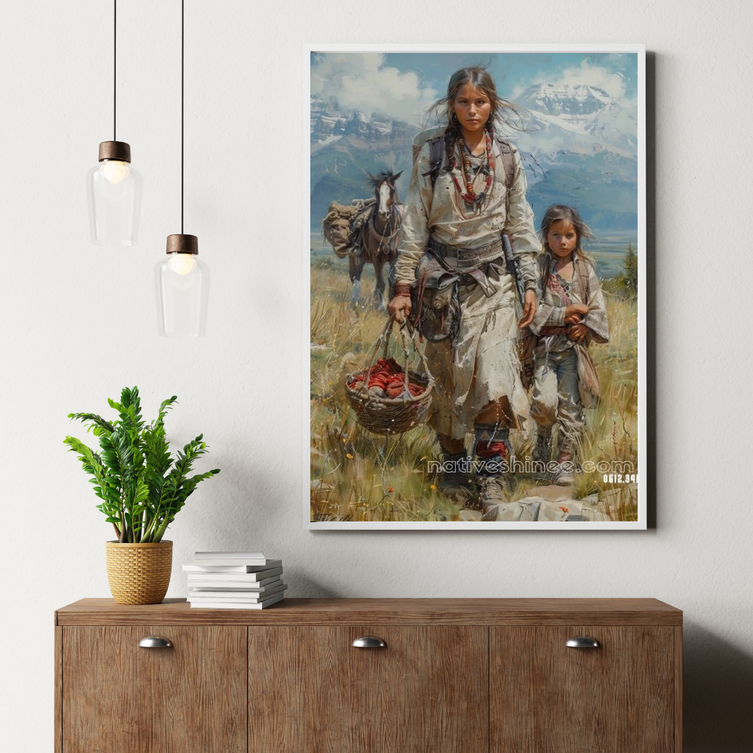 Sisters of the Frontier Native American Canvas