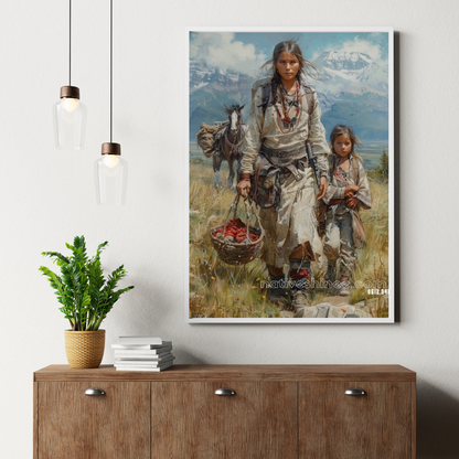 Sisters of the Frontier Native American Canvas