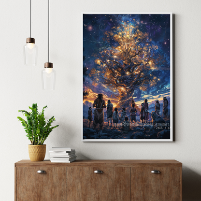 Sacred Tree of Spirits Native American Canvas