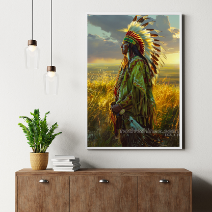 Warrior of the Sun Native American Canvas