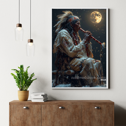 Spiritual Harmony with the Wolf Native American Canvas