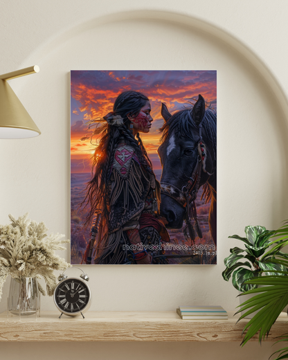 Sunset Companion Native American Canvas