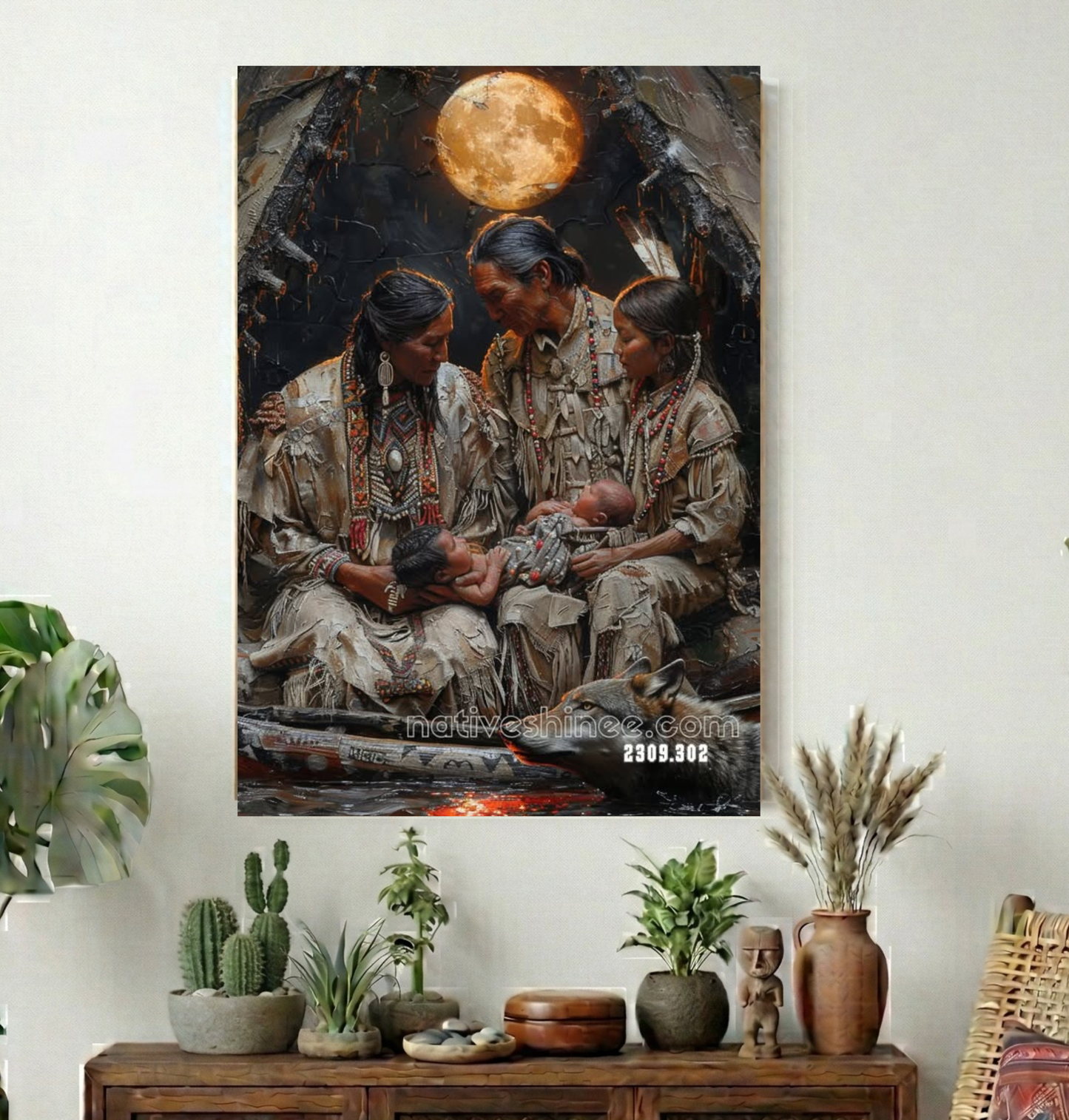 Moonlit Family Council Canvas