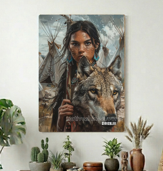 Winter Camp Watcher Canvas