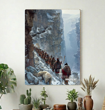 Passage Through the Frozen Canyon Canvas