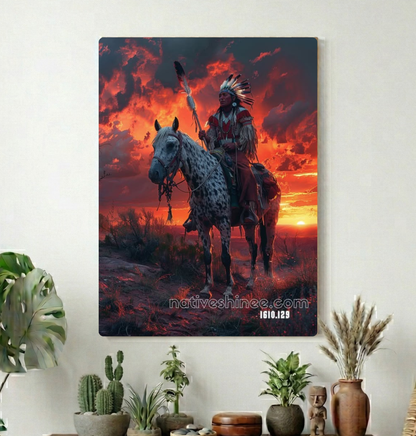 Rider Beneath the Burning Sky Canvas