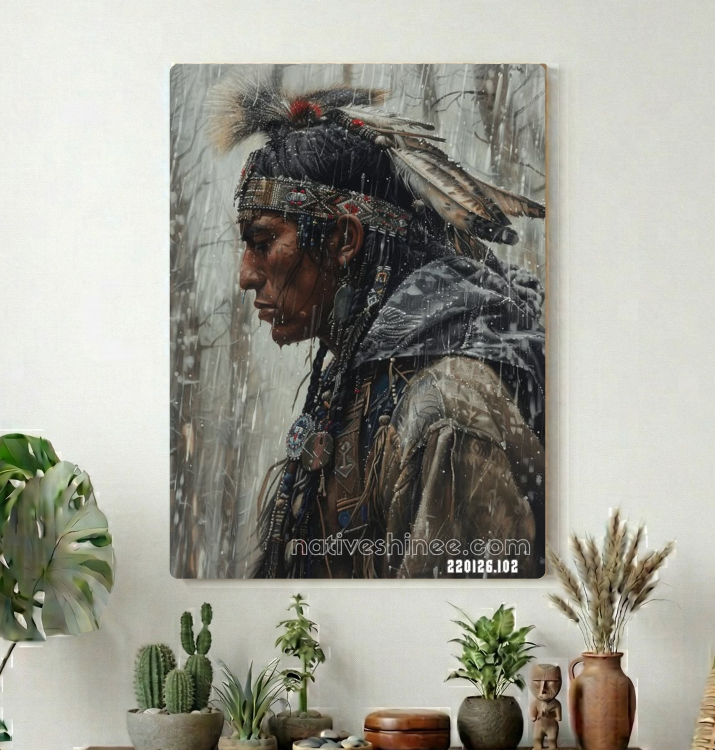Prayer in the Winter Rain Canvas