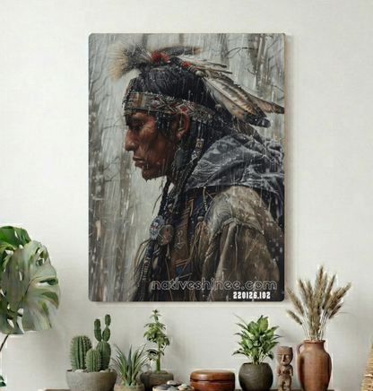 Prayer in the Winter Rain Canvas