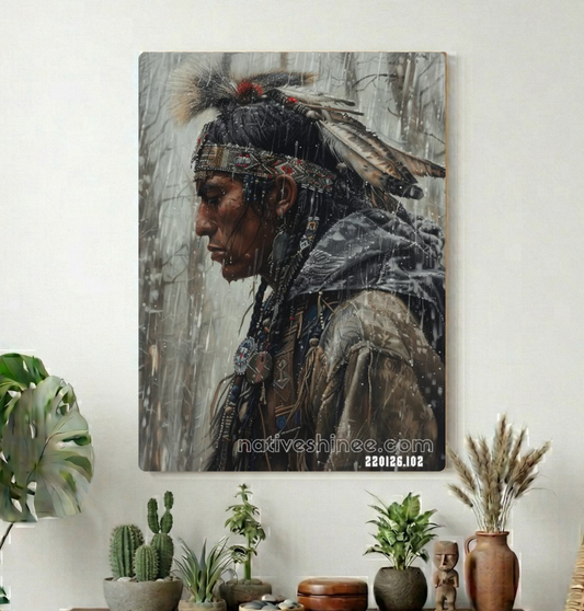 Prayer in the Winter Rain Canvas