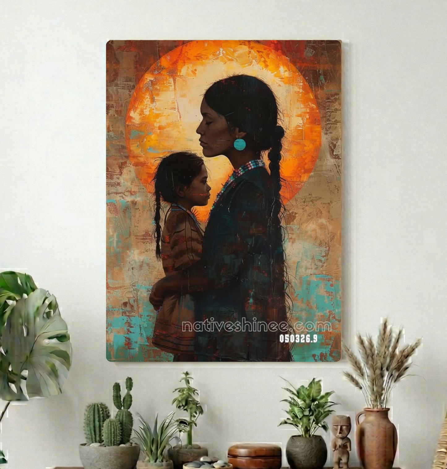 Circle of Mother and Child Canvas