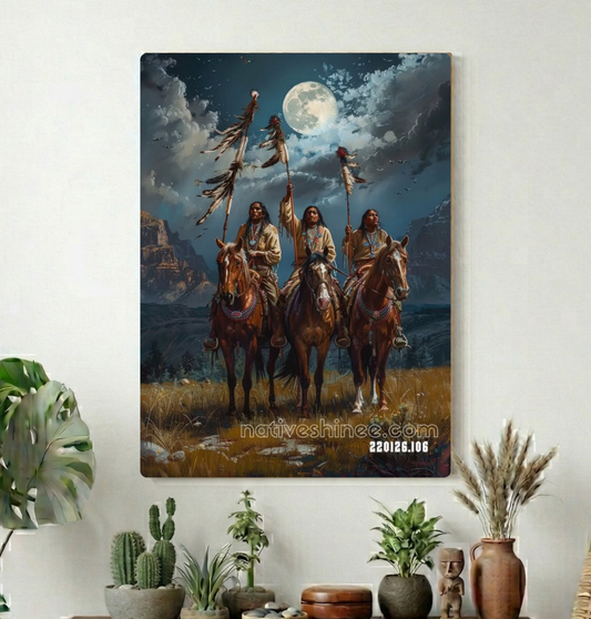Moonlit Riders of the High Desert Canvas