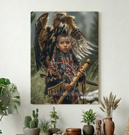 Young Keeper of the Hawk Canvas