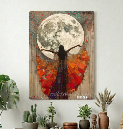Dancer Beneath the Great Moon Canvas