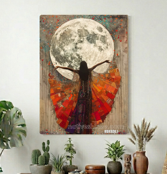 Dancer Beneath the Great Moon Canvas