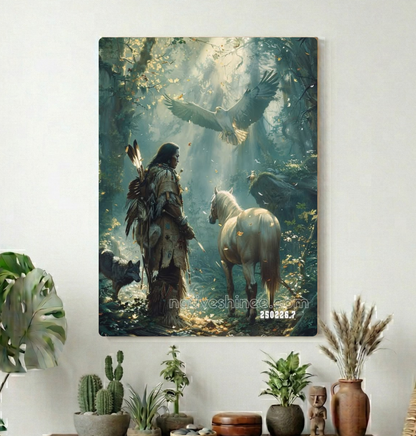 Forest Pause Under Open Wings Canvas