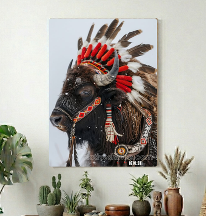 Spirit of the Winter Buffalo Canvas
