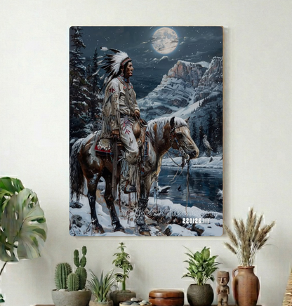 Moon Over the Silent Range Canvas