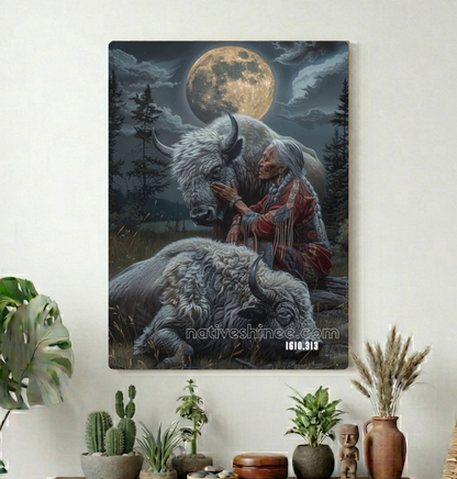Moon of Ancestral Witness Canvas