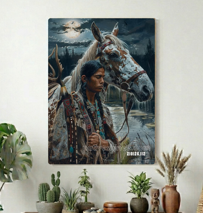 Moonlit Watch by the Water Canvas