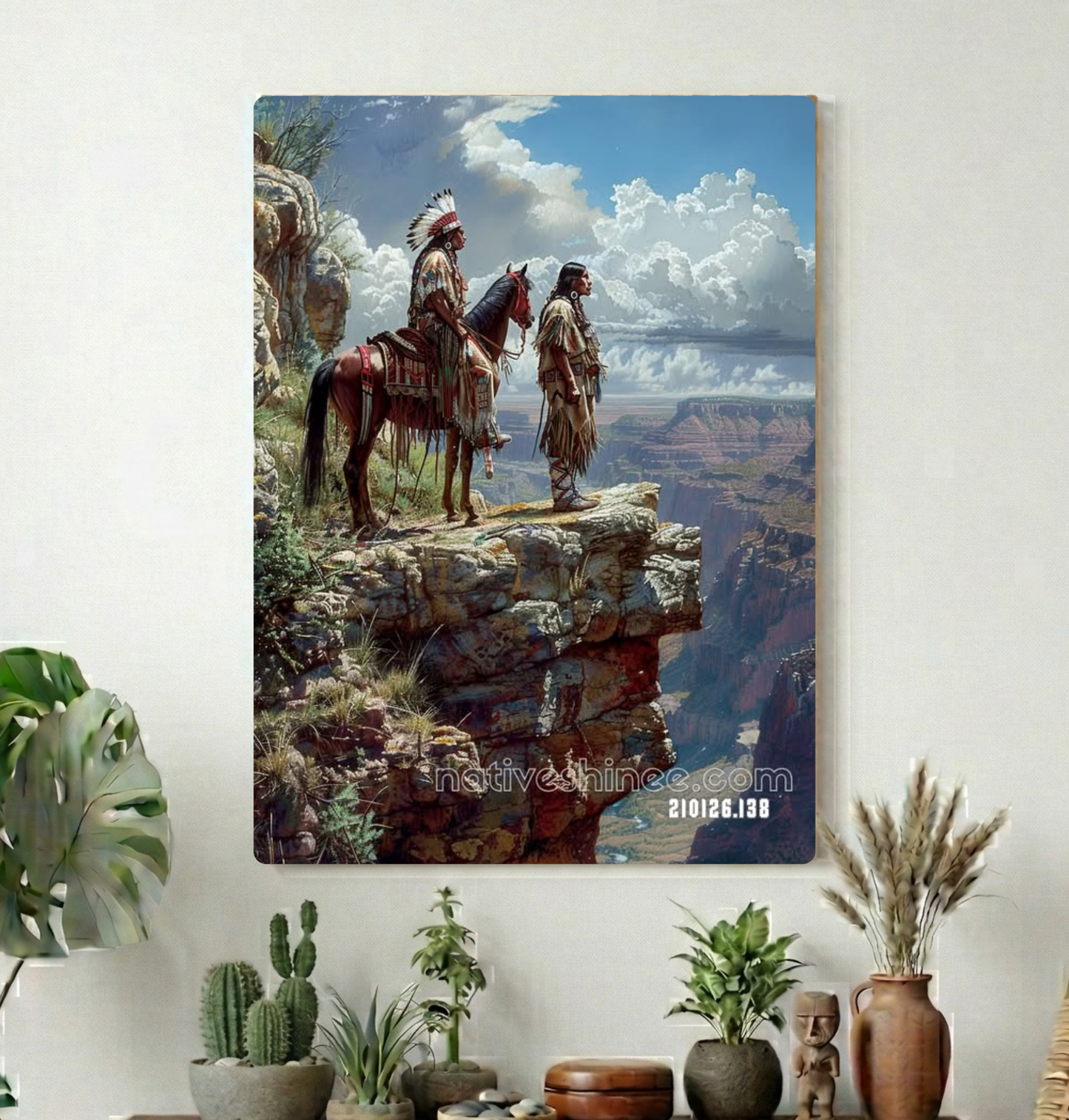 Skyline of Ancestral Watchers Canvas