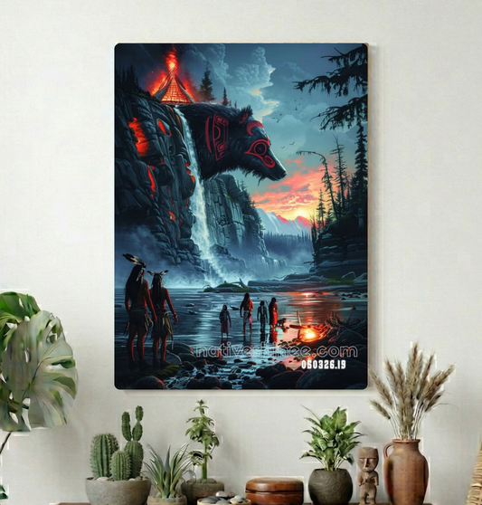 Cliff of the Great Bear Spirit Canvas