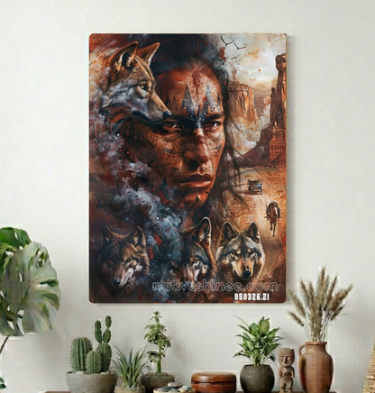 Guardian of the Wolf Path Canvas