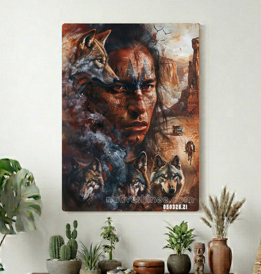 Guardian of the Wolf Path Canvas