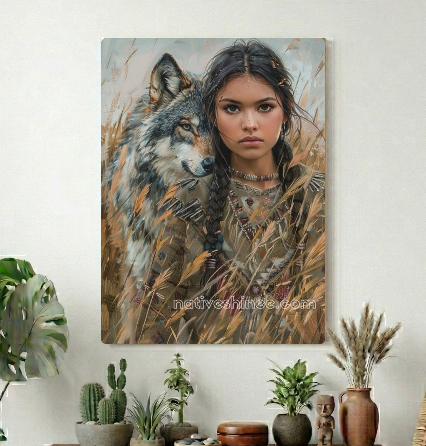 Wolf at Her Shoulder Canvas
