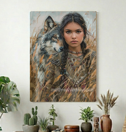 Wolf at Her Shoulder Canvas