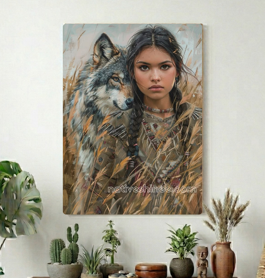Wolf at Her Shoulder Canvas