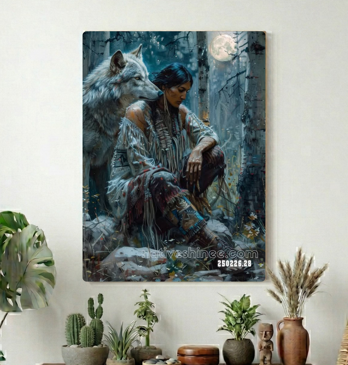 Moonlit Guardian Canvas