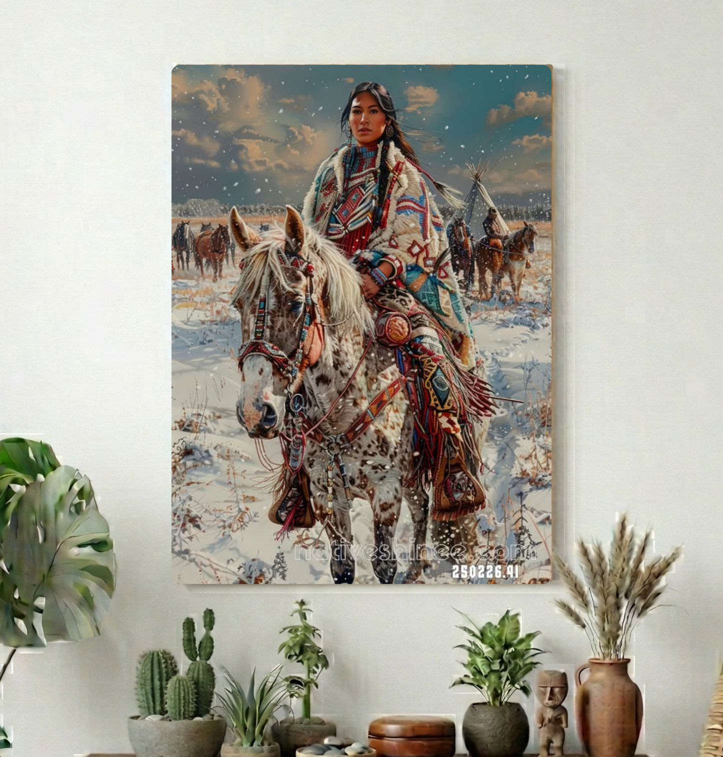 Winter Rider of the Open Plain Canvas