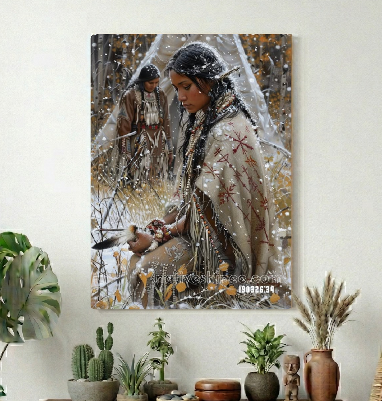 Snowfall at the Lodge Canvas