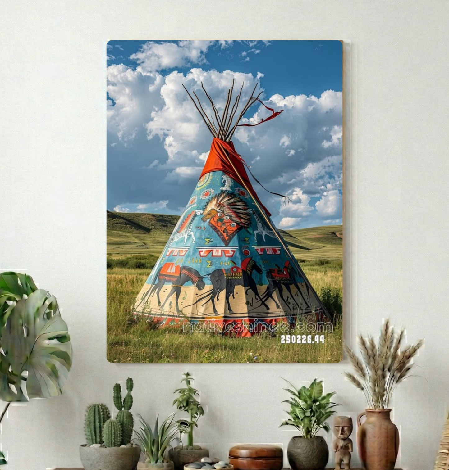 Painted Shelter on the Plains Canvas