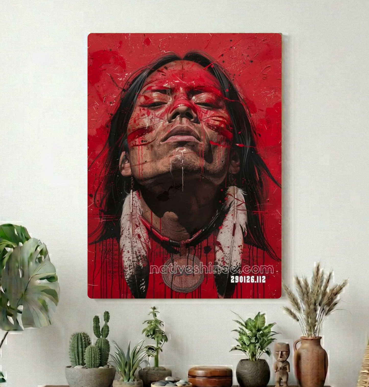 Red Silence of the Ancestors Canvas