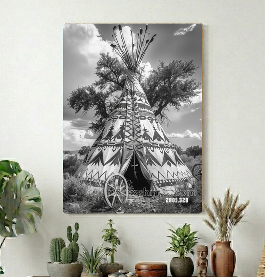 Painted Lodge in Open Country Canvas