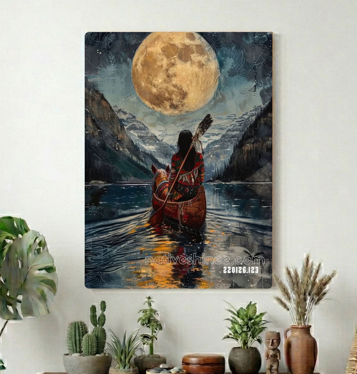 Under the Great Moon Crossing Canvas