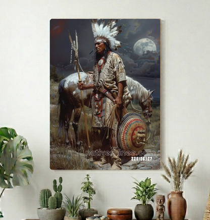 Moonlit Keeper of the Plains Canvas