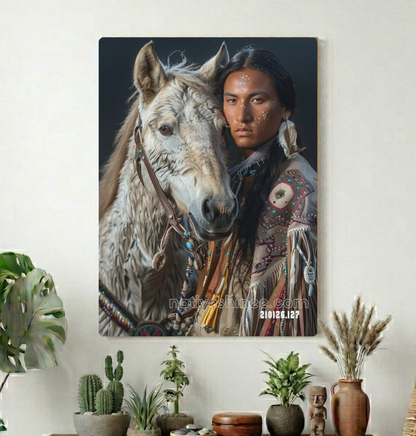 Stillness Between Rider and Horse Canvas