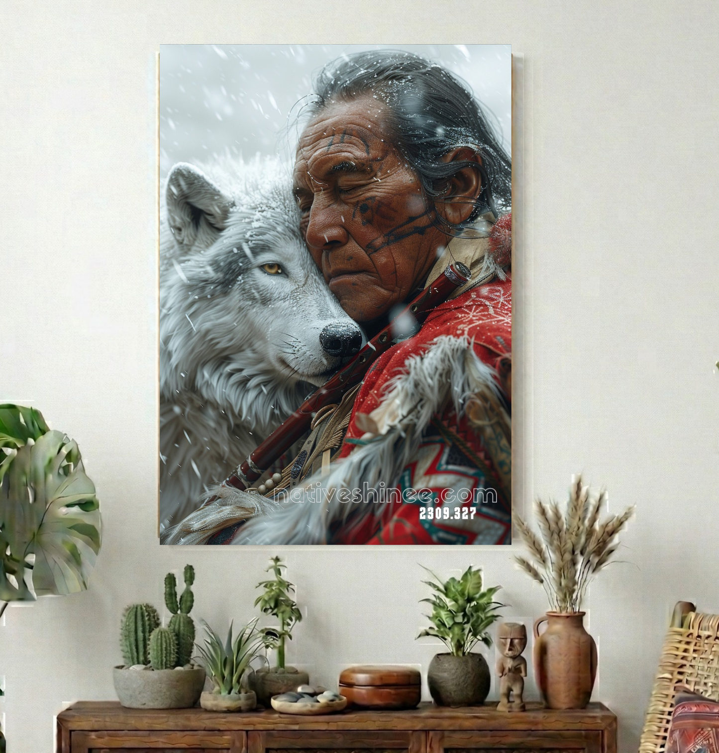 Winter Kinship Portrait Canvas