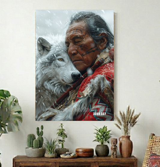 Winter Kinship Portrait Canvas