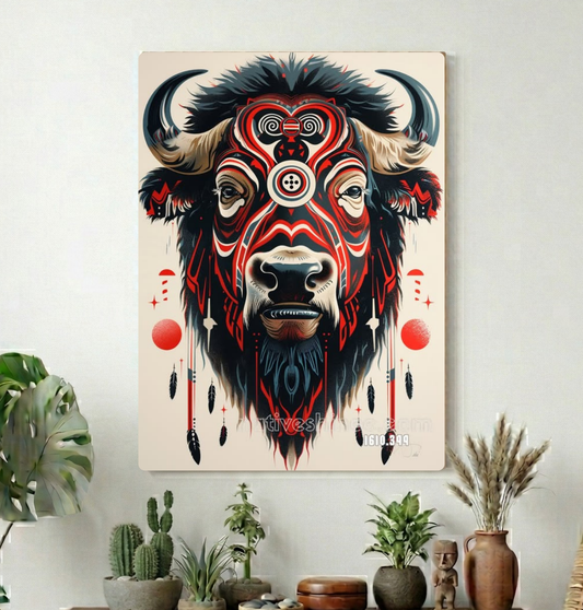 Painted Strength of the Buffalo Canvas