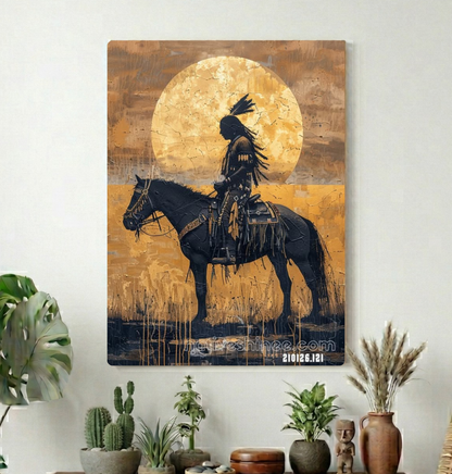 Silent Rider Before the Sun Canvas