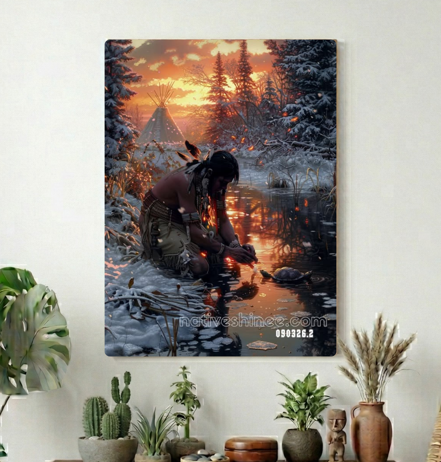 Offering at the Winter Water Canvas