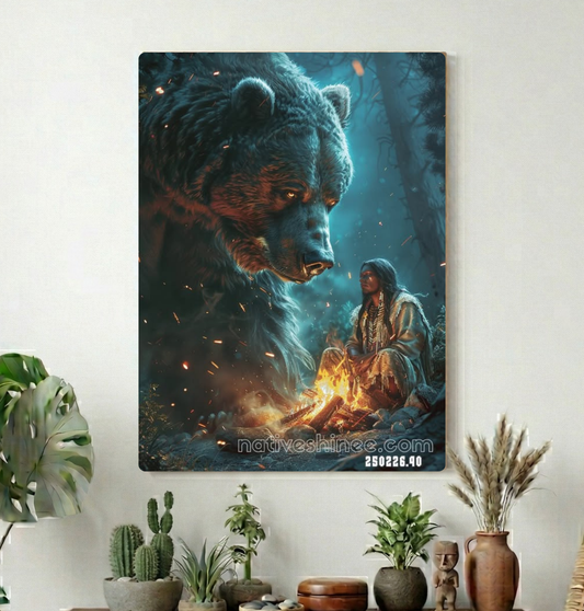 Firelight Before the Bear Canvas