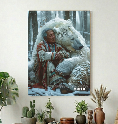 Winter Shelter of the White Bear Canvas