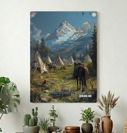 Camp Beneath the High Ridge Canvas