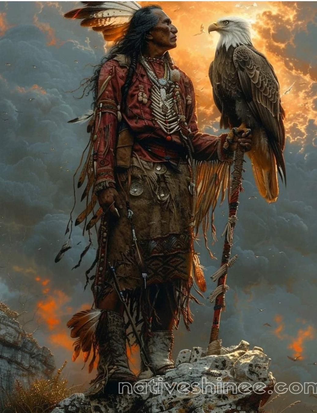 Eagle Guardian Native American Canvas