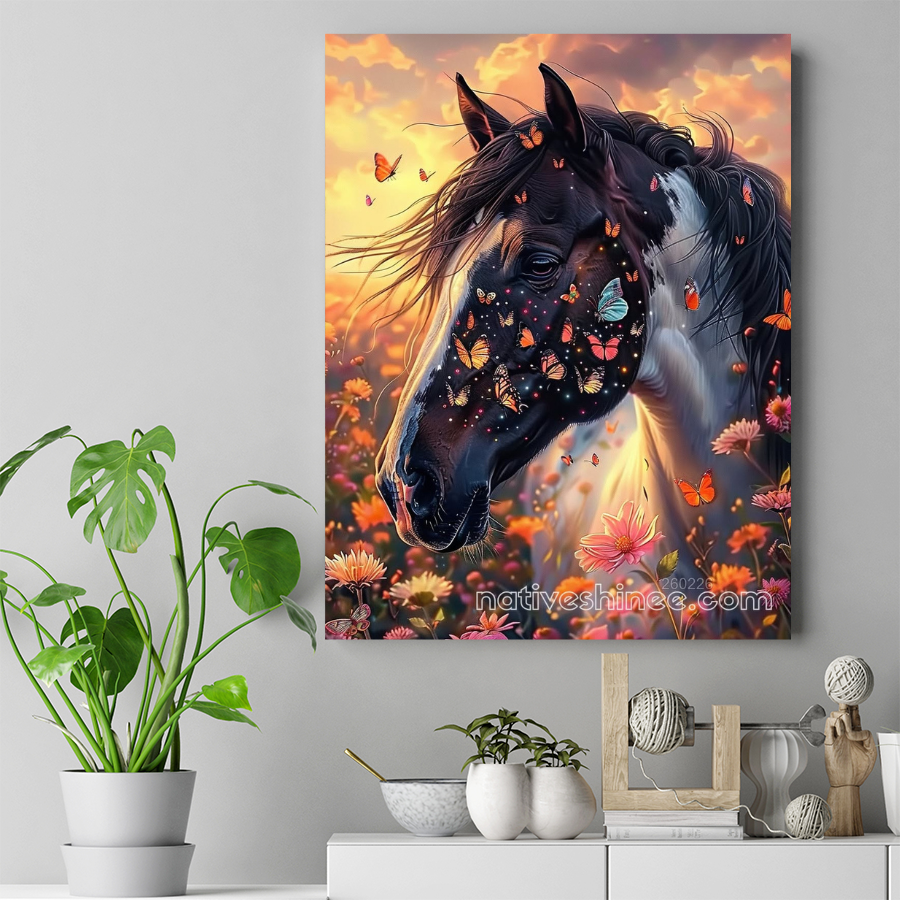 Butterfly Dream Horse Canvas