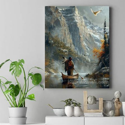 Voyage of the Mountain Spirit Native American Canvas VA